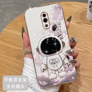 Plating astronaut bracket for Oppo RENO RENO 2 RENO Z RENO 3 RENO 3Pro RENO 2F OPPO A1PRO straight edge mobile phone case