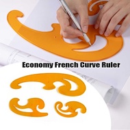 3Pcs Plastic French Curve Ruler Set Ellipse Sewing Ruler For Terrain Maps Clothing Templates