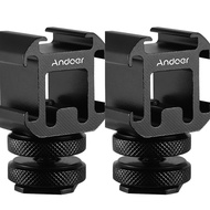 【High Quality】 Andoer 3 Cold Shoe On-Camera Mount Adapter DSLR Camera For LED Video Light Microphone