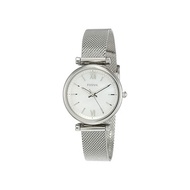 Fossil Women's Carlie ES4432 Silver Stainless Steel Japanese Style Quartz Dress Watch