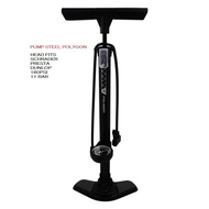 Polygon Motorcycle Floor Pump Dual Head 160 Psi