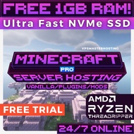 [FREE TRIAL] Minecraft Server Hosting Pro Plan | 6GB - 24GB RAM | Control Panel | NVMe SSD | 24/7 On