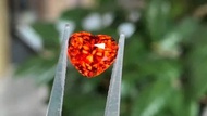 🎀3.8卡天然火焰橙芬達石心形精品裸石       🎀3.8ct Natural partschinite heart Gemstone