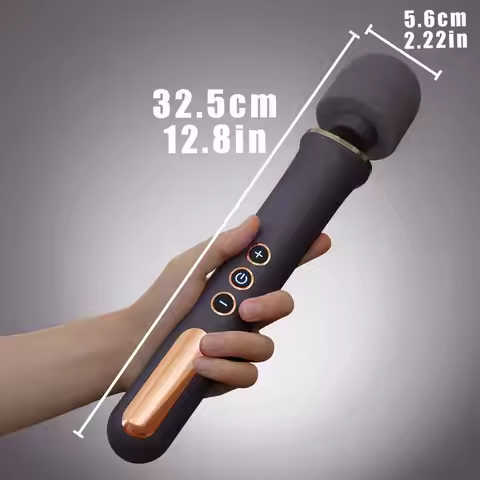 Powerful Handheld Cordless Magic Wand Vibrator for Women 18+10 Speeds Big Vibrator Massager for Clit