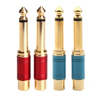 P96.35mm 1/4 inch Male Mono to RCA Female Interconnect Audio Adapter Conversion Plug