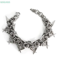[GOGJIG5] Punk Grunge Ro Rivet Bracelet Cool Niche Bracelet Goth Charm Jewelry Hip Hop Accessories U