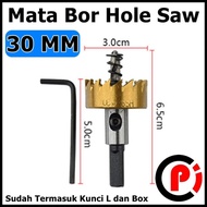 MATA Hole Saw Iron HSS Carbide Tip 30 mm Hole Drill Bit 30mm