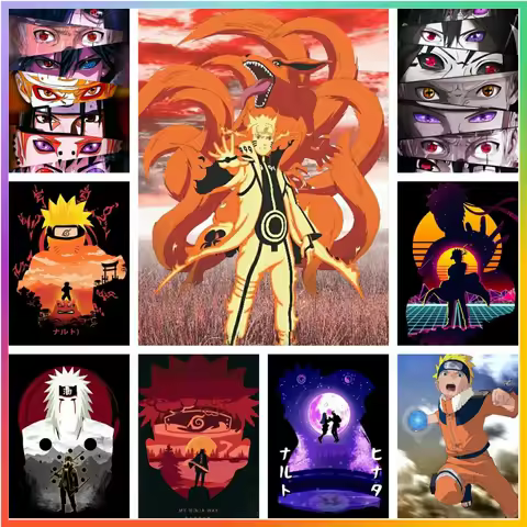 Naruto Anime Diamond Painting Cross Stitch Kit 5D DIY Art Mosaic Embroidery Square Element Pictures 