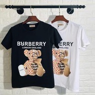 Chris精品代購 美國Outlet Burberry 巴寶莉 春夏 特價 短袖 T恤 小熊撞色迷彩格紋貼印 兩色任選