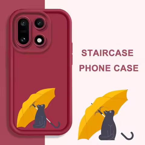 Umbrella Cat Phone Case For Oneplus 15 15R 13 13T 12 12R 11 11R 10R 8T Nord CE 5 4 3 2 Lite 4G 5G St
