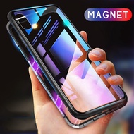 store Magnetic Metal Phone Case For OnePlus 7 6T 5 5T Cases Tempered Glass Back Cover For One plus 6
