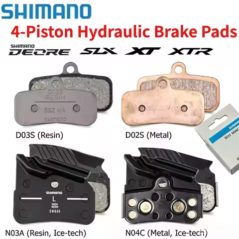 Shimano D03S D02S N04C N03A Brake Pads Metal & Resin Material Boxed Loose Pack 4-Piston Hydraulic Di