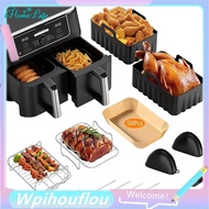 [HoME&life] Air Fryer Accessories 7.6L-9.5L Dual Air Fryers Includes Air Fryer Liners Silicone Air F