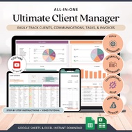Client Tracker Excel Small Business CRM Google Sheets Invoice Generator Tracker Template Task Tracke
