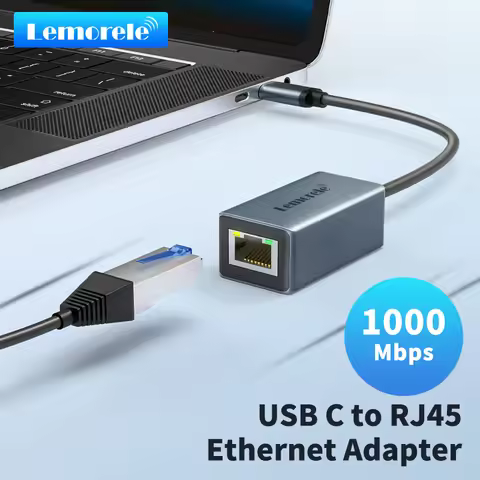 Lemorele TC48 USB Ethernet Adapter USB 3.0 Network Card for Macbook USB C to RJ45 Ethernet Adapter f