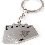 Poker Keychain Men Personality Metal Key Chains Best Car Keychains