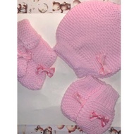 3n1 Set of Imported Baby Beanie + Gloves + Socks 3-8 months