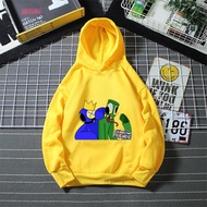 2024 New Boys' Hoodies Anime Rainbow friends Cartoon Print Children's Spring Autumn Winter Long Sleeve Sweatshirt cute girls hoodies