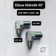 Hydraulic Elbow (90) 3/8" NPT x 3/8" JIC (MB-MJ)