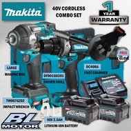 🔥RAMADAN SALES🔥 MAKITA 40V Cordless Combo Set ( DF001GD201 Driver Drill 13MM (1/2") / TW007GZ02 Impa