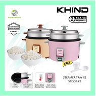 *NON-STICK* Khind 0.3L/1.0L/1.8L/2.8L Electric Rice Cooker Stainless Inner Pot Smart Switch RC906T/R