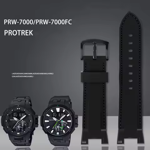 New Modified Silicone Watchband For Casio PROTREK Series PRW-7000 PRW7000 PRW-7000FC Rubber Watch Ba