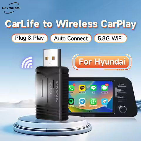 HEYINCAR Baidu Carlife to Wireless Carplay For Hyundai Tucson Elantra Lafesta Sonata Mufasa Custo Ch