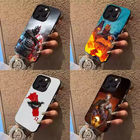 Game G-God of W-War Kratos Phone Case Phone Case For iPhone 14 16 15 11 12 13 Pro Max Mini Plus Shoc