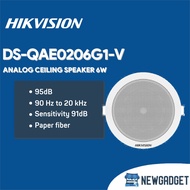 HIKVISION DS-QAE0206G1-V ANALOG CEILING SPEAKER 6W 95DB 90HZ - 20KHZ INDOOR