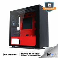 Tecware NEXUS M TG (BLACK &amp; RED) Tempered Glass Gaming Case [Matx, Mini-ITX]