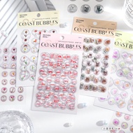 Deer Notebook Sticker Dot Material Waterproof Decorative Round Collage Coast Bubble