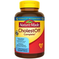 Nature Made CholestOff Complete, Dietary Supplement for Heart Health Support, 120 Softgels, 20 Day S