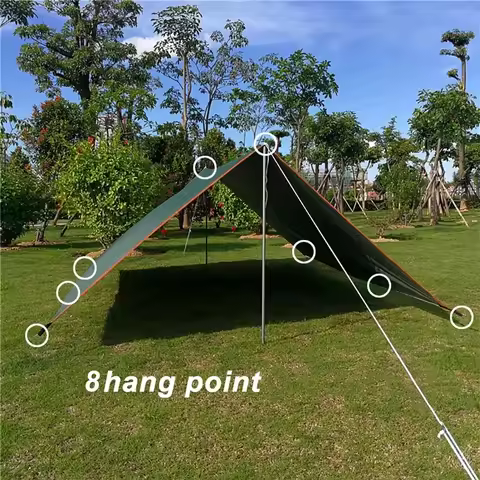 Ultralight Canvas Garden Canopy, Waterproof Sunshade, Camping Hammock, Sun Shelter, for Beach and Ou