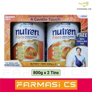 Nestle Nutren Fibre Complete Nutrition 800g x 2 Tins (TWIN) EXP:03/2026 FOC Shoulder Bag