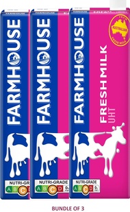 Farmhouse UHT Fresh Milk, 3 x 1L Expiry Dec 2024