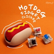Hot Dog Clicker Keychain
