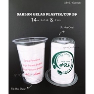Screen printing of FLAT PLASTIC CUPS AND OVAL CUPS 14oz, 7 gram thickness, Premium Quality