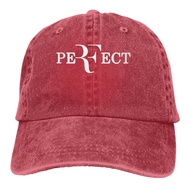 【Red】distressed travel hat cowboy hat Zanzea Roger Federer Peaked Adjustable Cap Birthday Gift FI4D