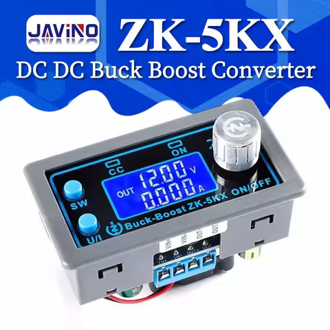 ZK-5KX DC DC Buck Boost Converter CC CV 0.6-36V 5A 5V 6V 12V 24V 80W Power Module Adjustable Regulat