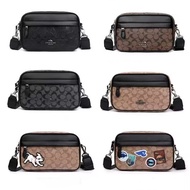 【original】Coach new men's shoulder bag COACH crossbody bag camera bag messenger bag unisex