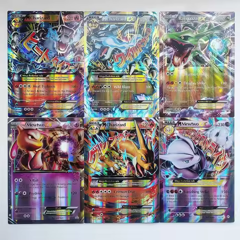 Oversized Pokemon Cards 30Pcs Jumbo Letters Cards Vmax Vstar GX Arceus Pikachu Charizard Super Shiny