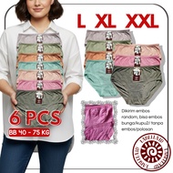 KATUN 6 PCS FEMA Women's Panties | Sweat-Absorbent Cotton | One Size L–XXL | Fits weight 75 kg 089 8