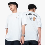 DOSH MENS OVERSIZED T-SHIRTS WE BARE BEARS เสื้อยืดโอเวอร์ไซส์ DBBMT5047-OW