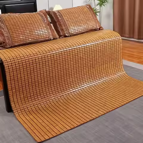 Cooling Bamboo Mat Carbonized Mahjong Bamboo Mat Cool Summer Mattress Natural Environmental Protecti