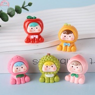 BWHTE 1/5Pcs Fruits Keychain Cartoon Blizzard Fruit Resin Keychain For Boys Girls Backpack Pendants 