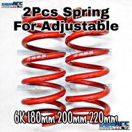 [2Pcs/Pair] Ready Stock 6K (180mm/200mm/220mm) 65M Coil Spring For All Adjustable