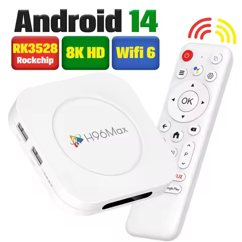 Android TV Box H96 MAX M1 PLUS Smart TV Box Android 14 Wifi 6 BT5.4 8K HD Video Voice Assistant TV B
