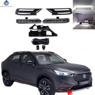 1Pair LED Fog Light Headlight Fog Lamp Cover Grill Bezel Switch Foglights Assembly For Honda HR-V HR