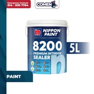 NIPPON PAINT 8200 Premium Interior Sealer 5 Liter Undercoat Wall Sealer Water-Based Sealer Cat Dindi