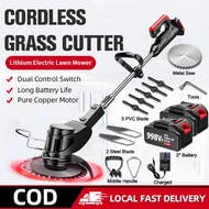 Mesin Rumput 998VF Lawn Mowe Rechargeable Grass Cutter Cordless Grass Trimmer Electric Pemotong Rump